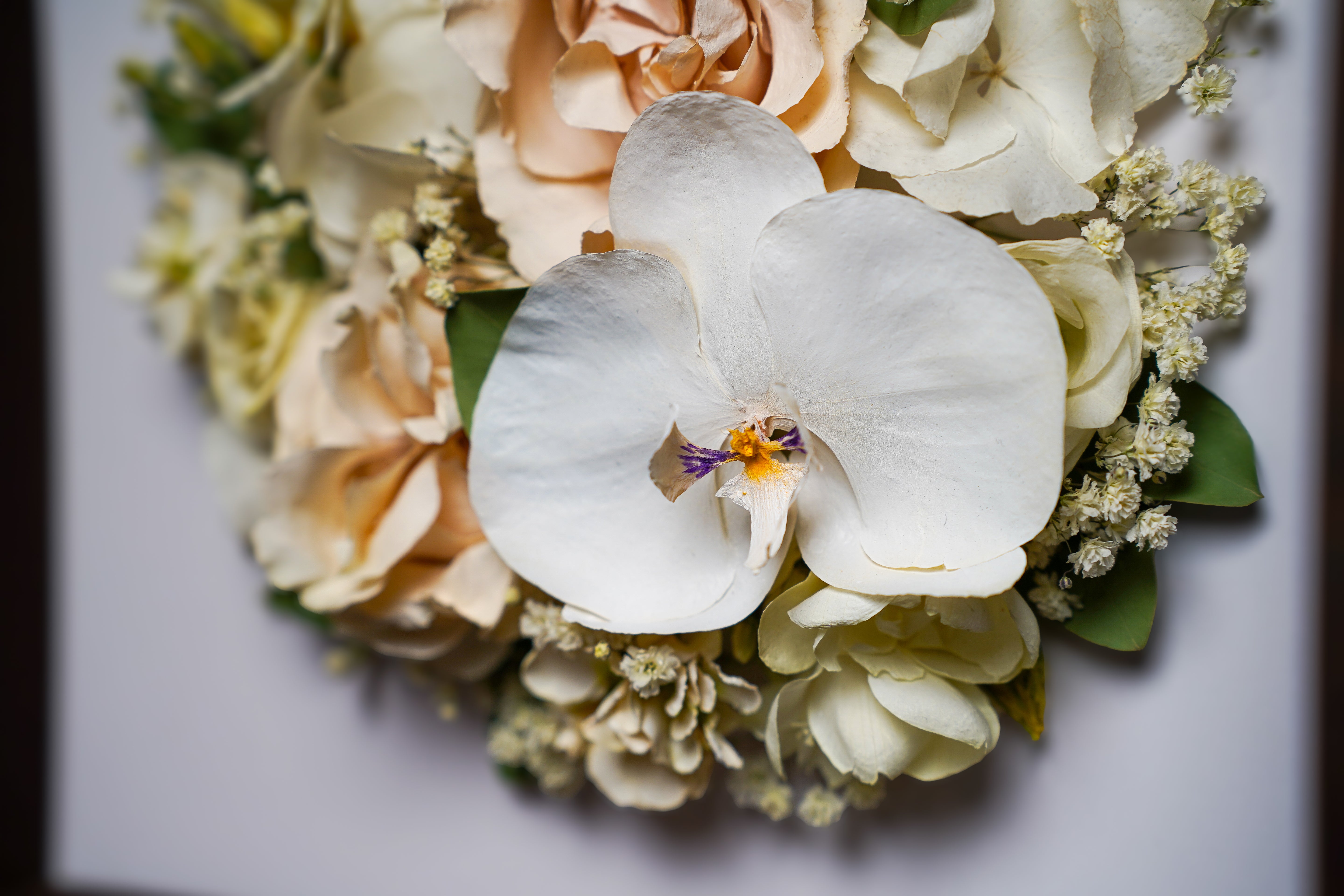 Cadre conservation bouquet mariée Ecrin 3d volume Les Joyaux Purs