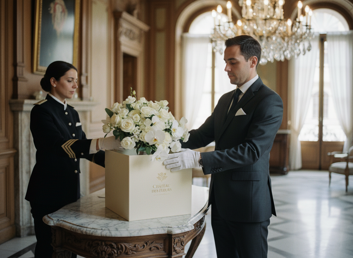 Service conciergerie récupération bouquet mariée luxe Les Joyaux Purs