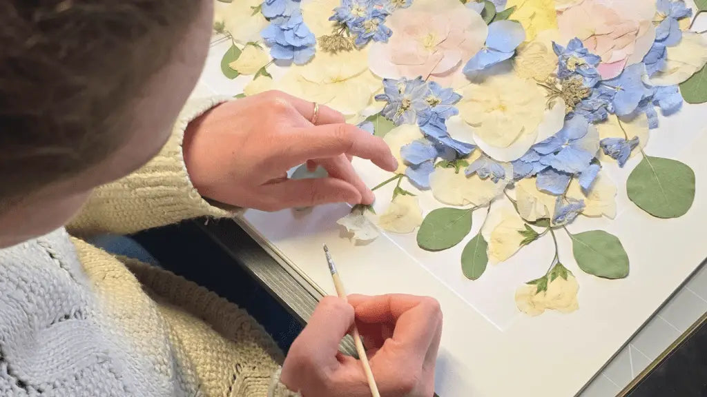 Pressage fleurs conservation bouquet mariage artisanal alsace